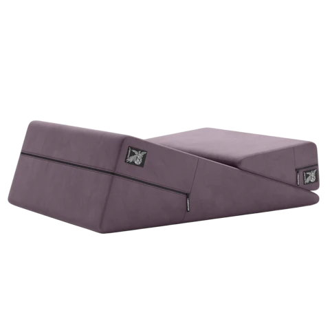 Purple wedge and ramp sex positioning pillow set.