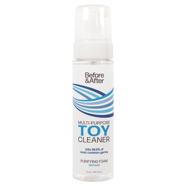 Before & After multi-purpose toy cleaner purifying foam spray.