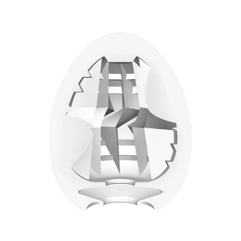 Tenga Thunder Male Masturbator Egg with ribbed TPE sleeve.