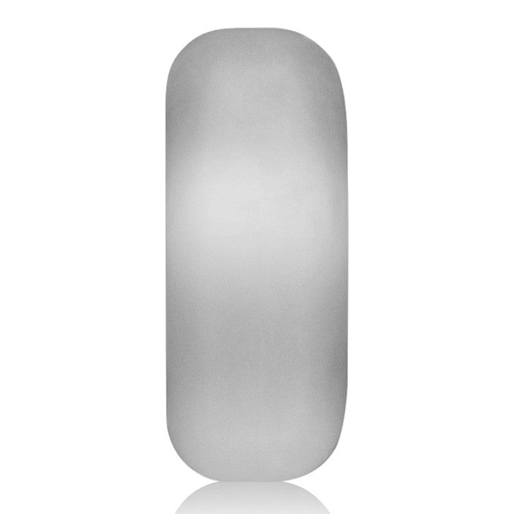 Thick grey silicone cock ring and ball stretcher.