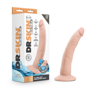 7.5-inch realistic self-lubricating dildo with suction cup in beige TPE.