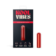 Red bullet vibrator with 10 vibration modes, USB rechargeable, and pocket-sized.
