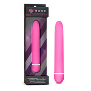 Pink waterproof multispeed classic vibrator with a smooth satin finish.