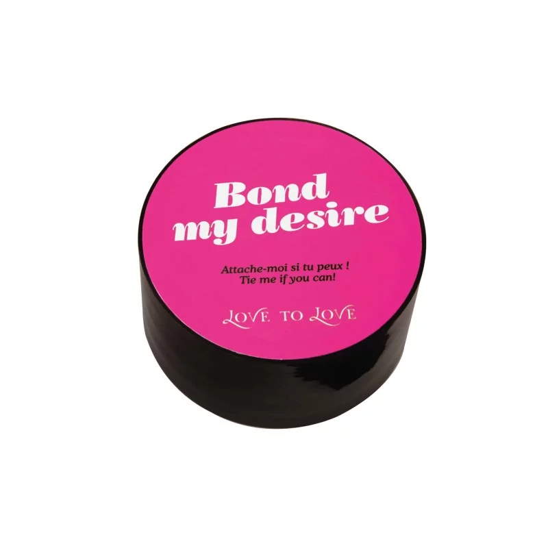 Black reusable non-adhesive PVC body wrap with "Bond my desire" text.