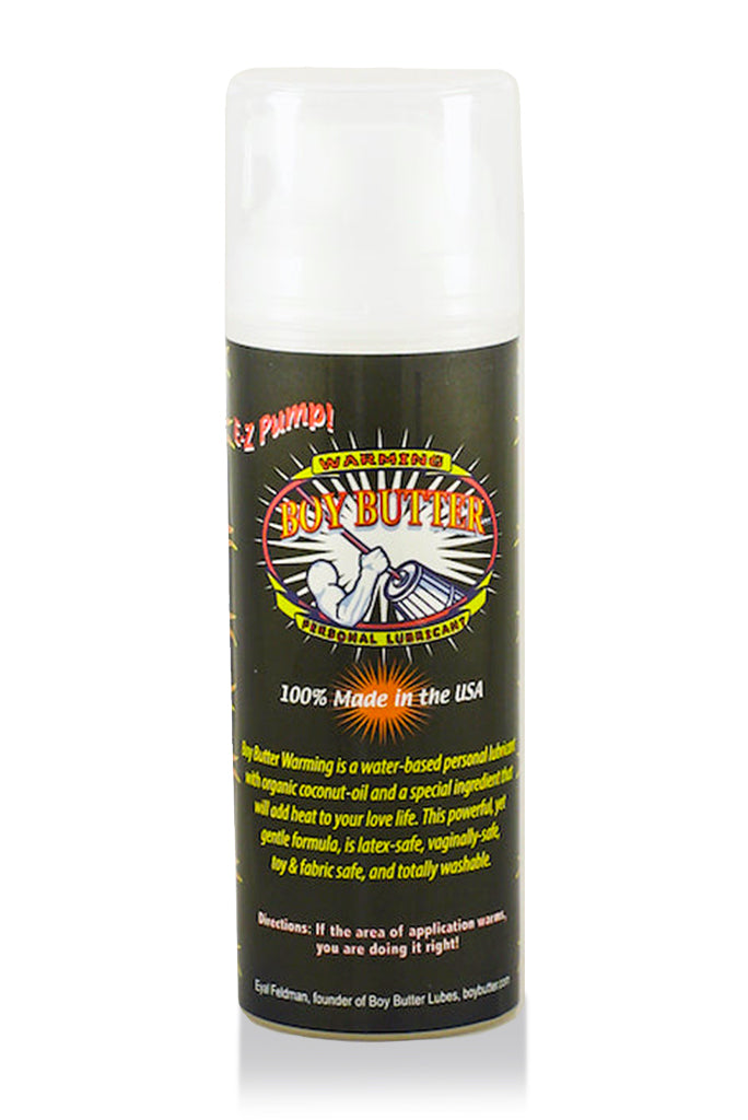 Boy Butter Warming water-based personal lubricant with coconut oil.