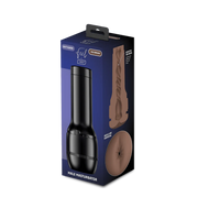 Kiiroo Feel Butt Sleeve in Mid Brown with realistic internal texture.