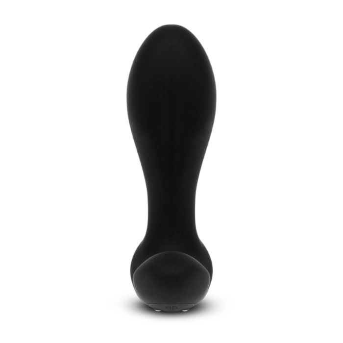 A black remote-controlled prostate vibrator with a bulbous base.