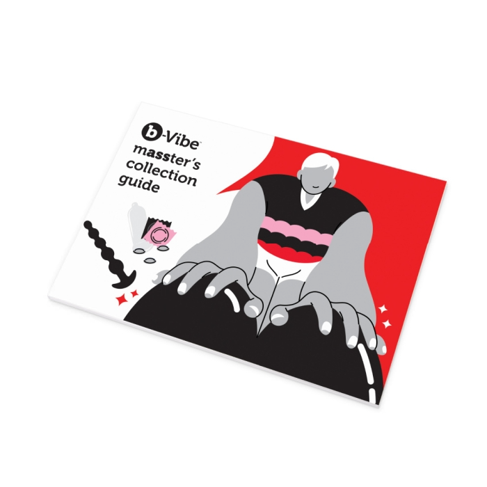 A b-Vibe guide with illustrations of anal toys and a person.