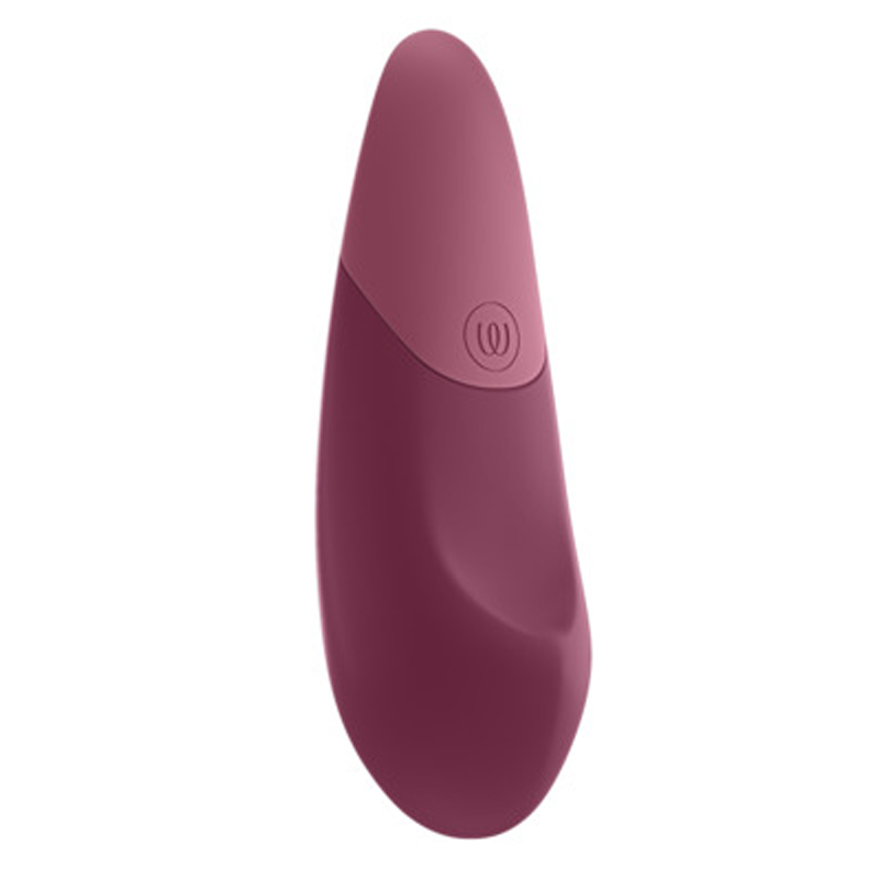 A dusky pink clitoral vibrator with a subtle power button.