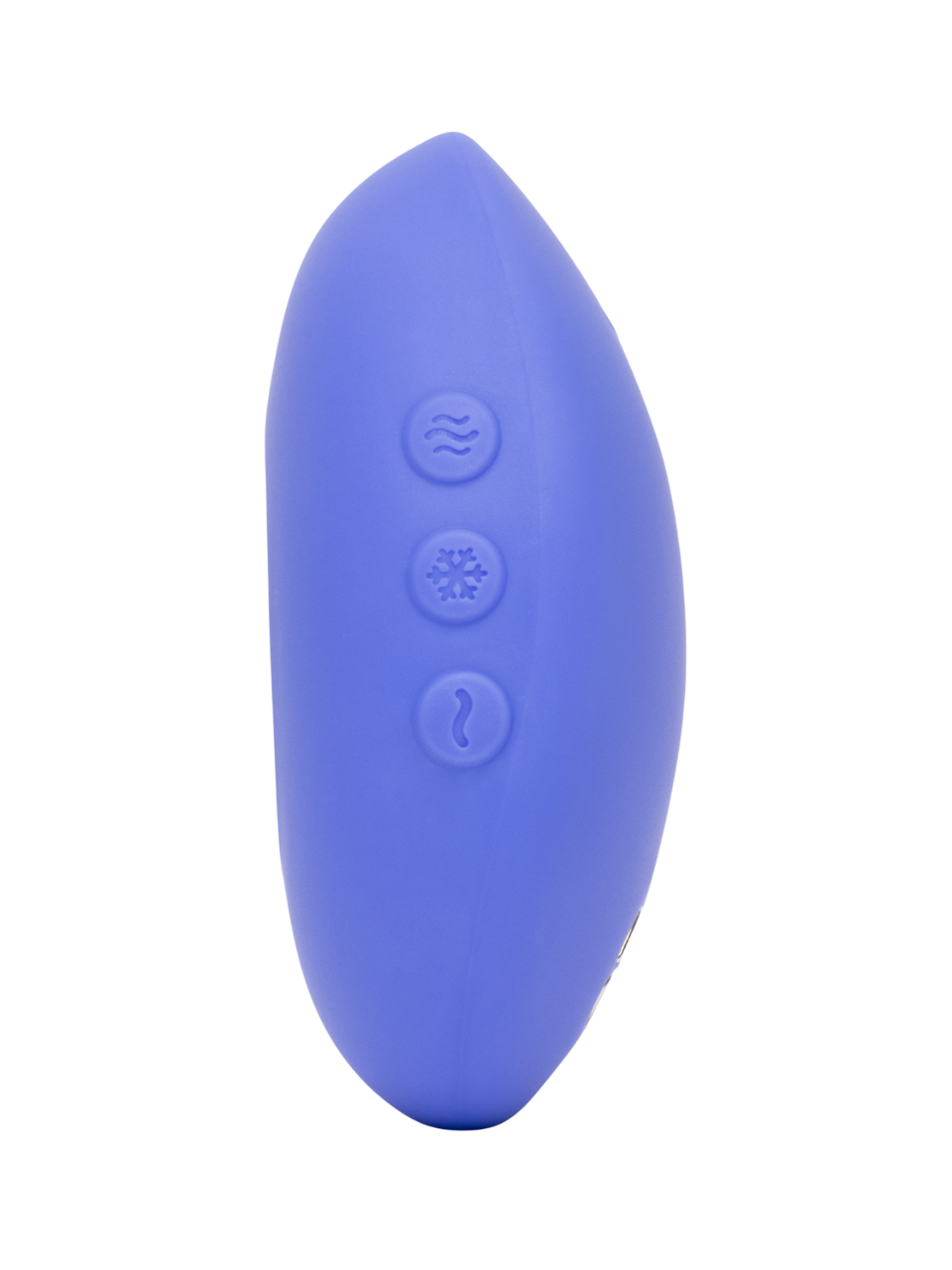 Lavender blue vibrator with wave, snowflake, and flame icons.
