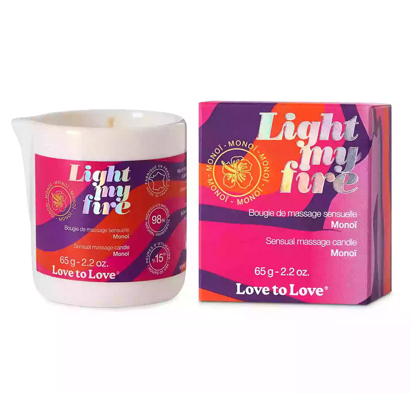 Monoi massage candle with natural shea butter.