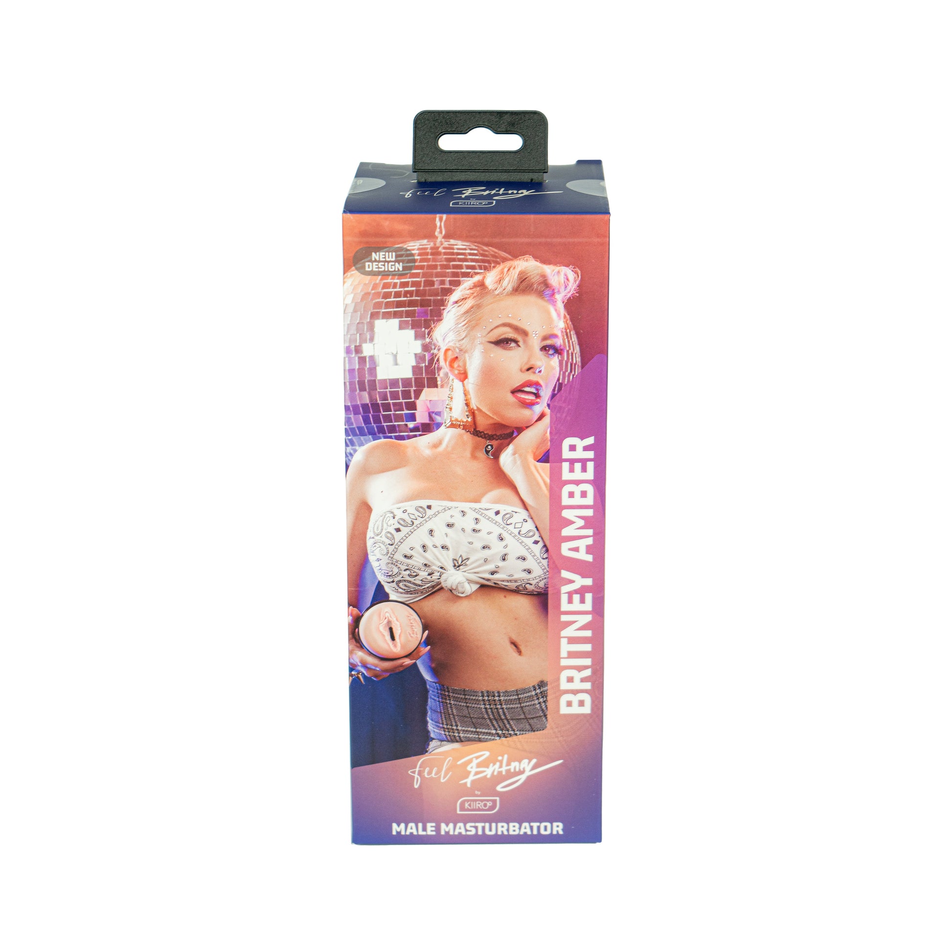Britney Amber male masturbator box with a woman on it.
