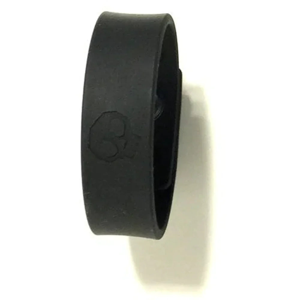 Black silicone strap with a skull emblem.