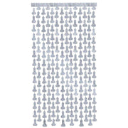 Silver metallic foil party backdrop with repeating phallic shapes.