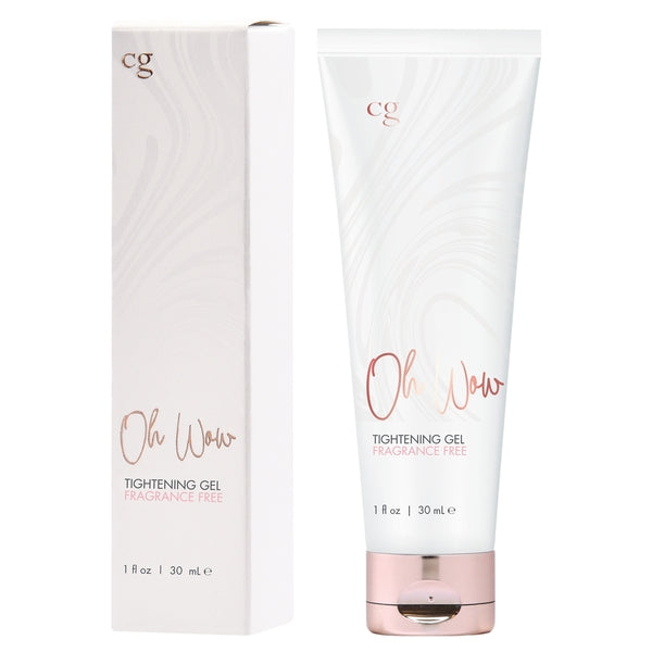 Oh Wow tightening gel in a tube and box, fragrance-free.