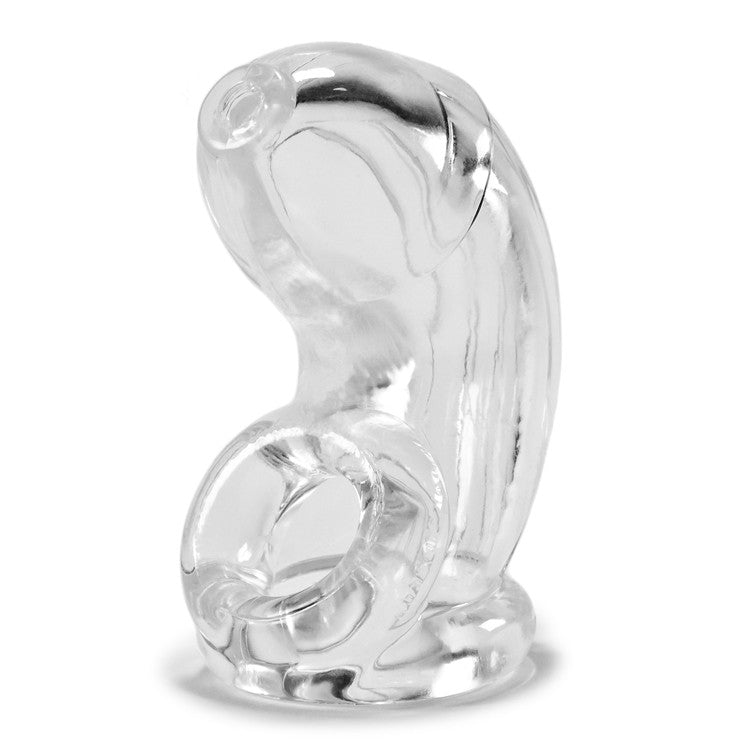 Clear soft chastity cage with cocksling.