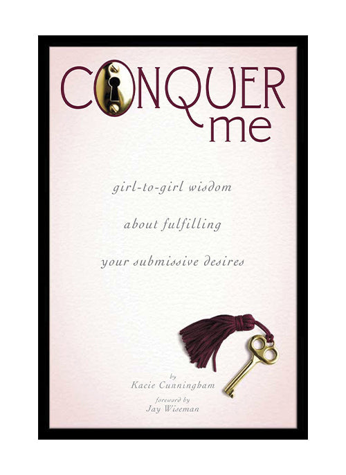 Book cover for "Conquer Me" with a key and tassel.