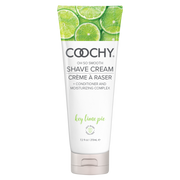 Coochy Key Lime Pie shave cream with lime slices on top.