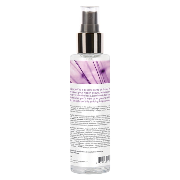 Floral Haze Fragrance Mist body spray with floral design on bottle.