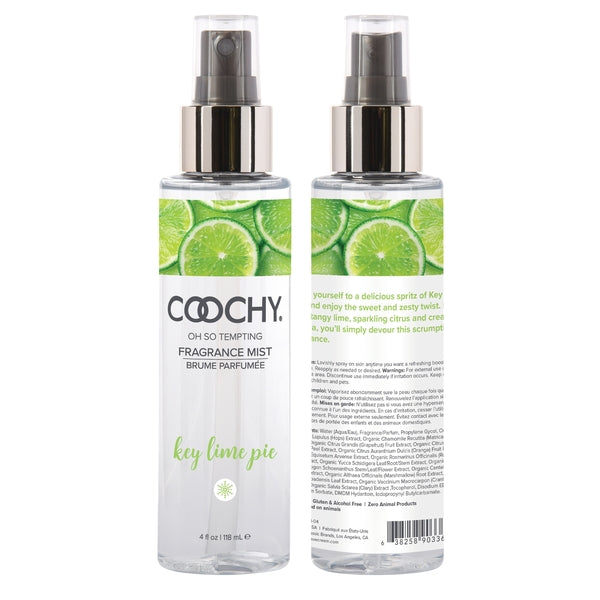 Coochy Key Lime Pie Fragrance Mist body spray with lime slices on the label.