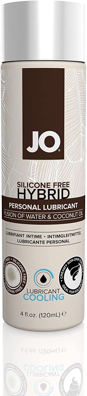 JO Coconut Hybrid Personal Lubricant Cooling Formula 4oz bottle.