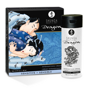 Shunga Dragon Sensitive Virility Cream box and bottle with dragon art.