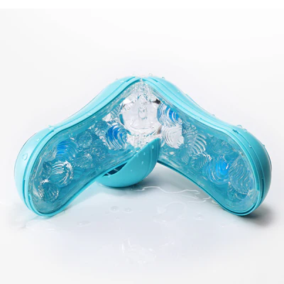 Tenga Flip Orb Ocean Blue reusable male masturbator with internal textures.