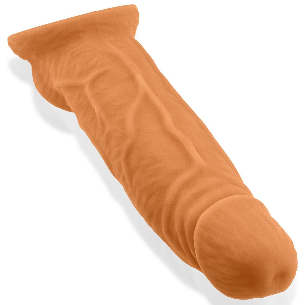 Peachy textured cock sheath with adjustable fit and realistic details.