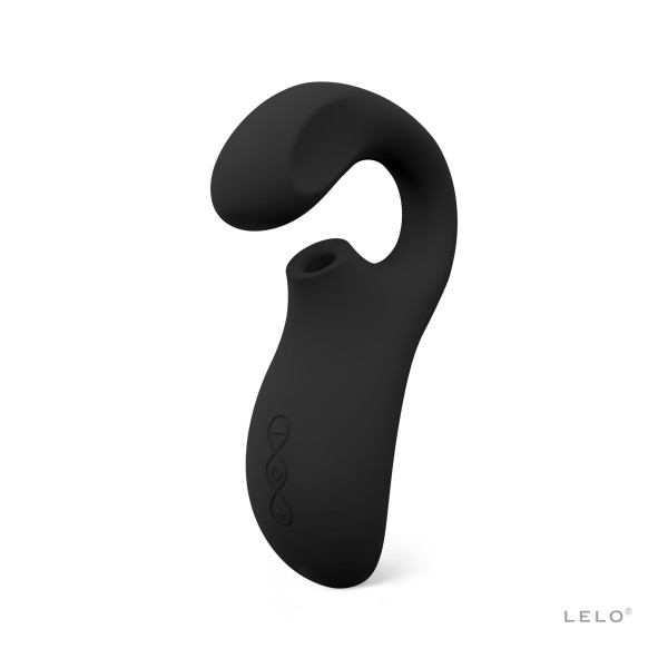 Black Lelo Enigma Cruise dual sonic G-spot stimulator with three buttons.