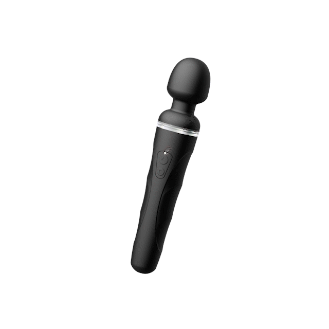 Lovense Domi 2 app-controlled mini wand vibrator in black