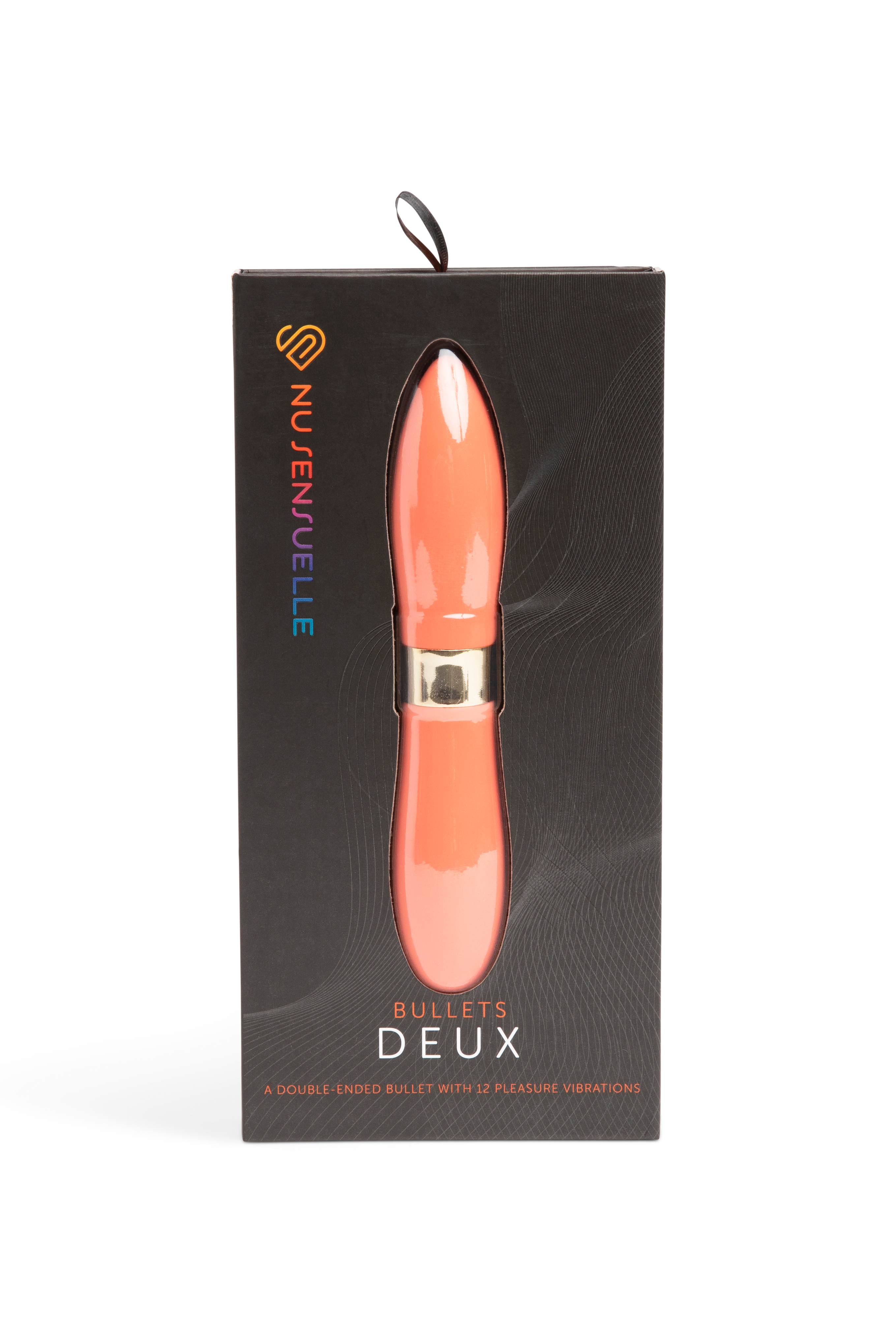 A Nu Sensuelle Deux Double-Ended vibrator in a black box.
