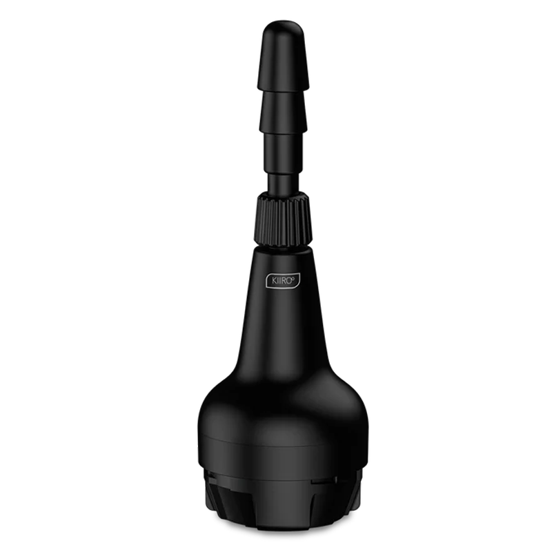 Black Keon dildo adapter with Kiiroo logo.