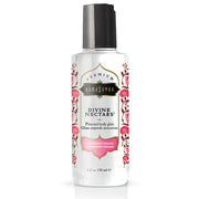 Kama Sutra Strawberry Dreams flavored body glide in a clear bottle.