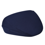 Indigo supportive sex position pillow with a cotton cover.