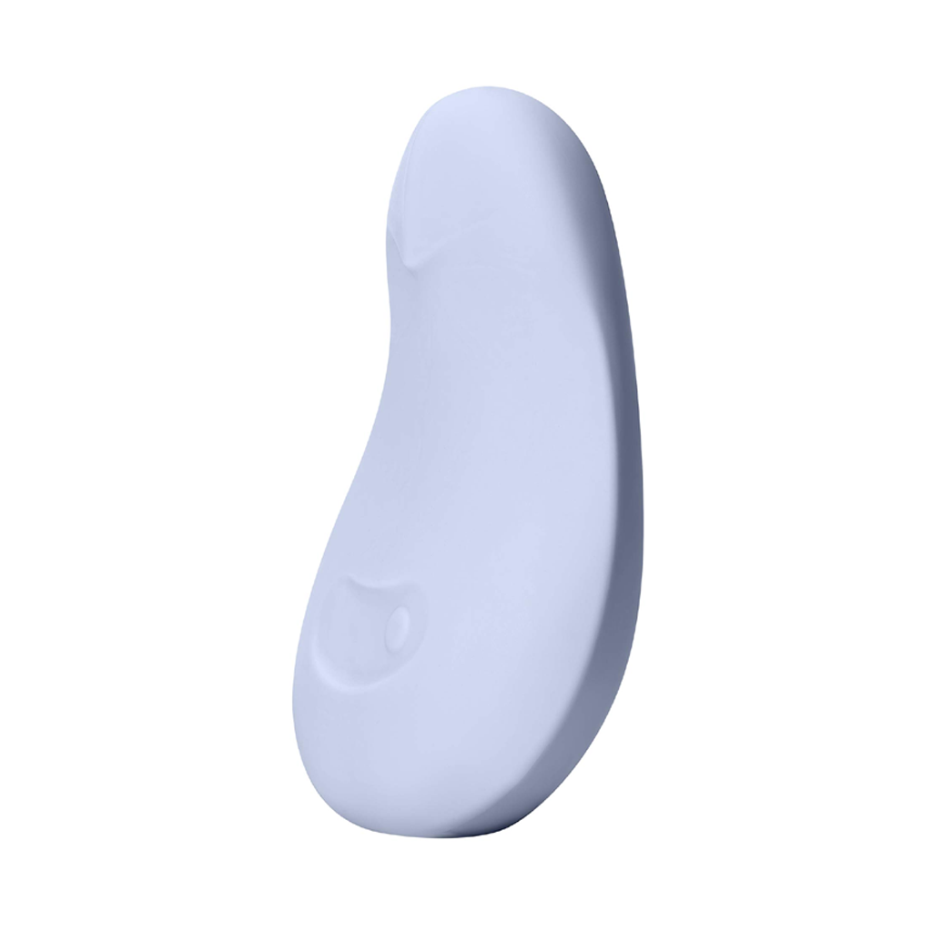 A light purple, flexible silicone vibrator with an ergonomic shape.
