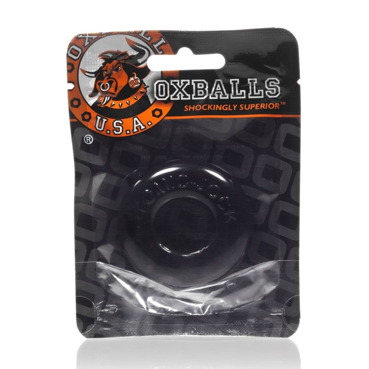 Black Oxballs Do-Nut 2 cock ring and ball stretcher in packaging.