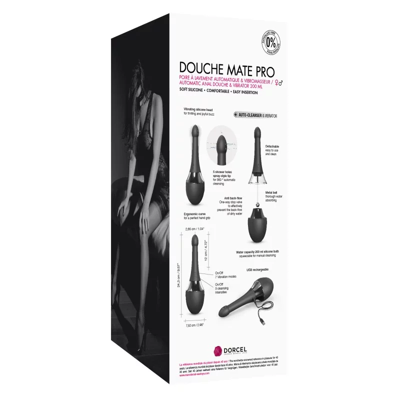 Douche Mate Pro automatic anal douche and vibrator with USB charging.