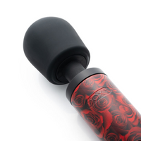 Original Wand Massager with a black silicone head and a rose-patterned handle.