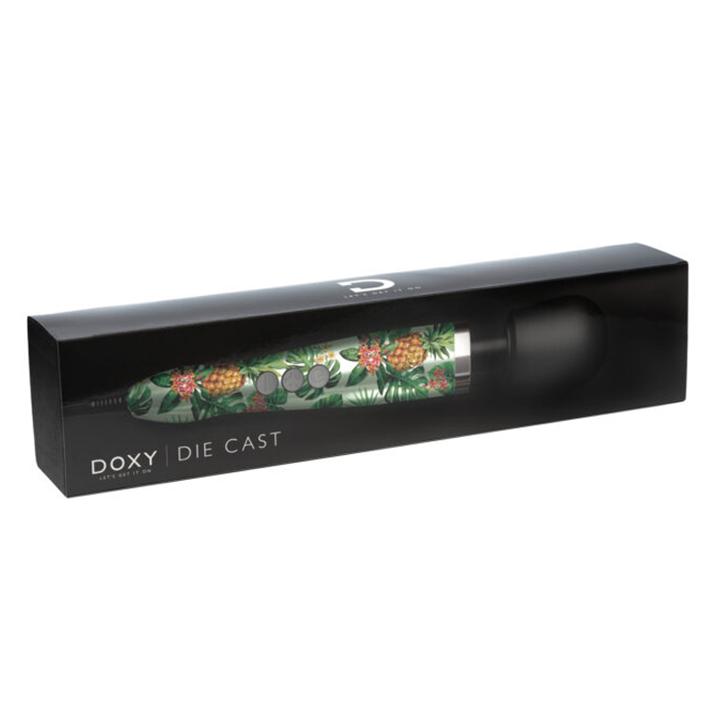 Doxy Die Cast wand massager with pineapple pattern.