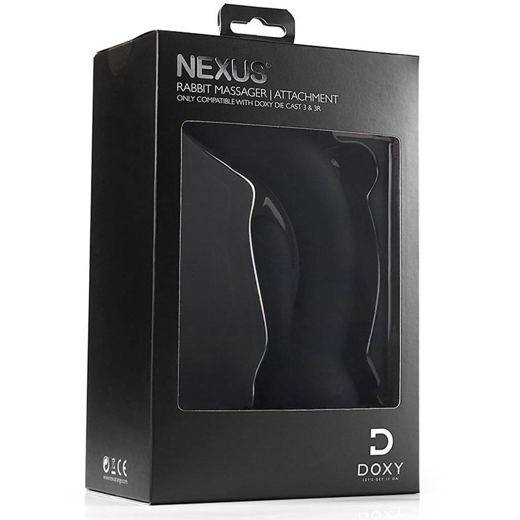 Black Nexus rabbit massager attachment for Doxy 3 and 3R wand massagers.
