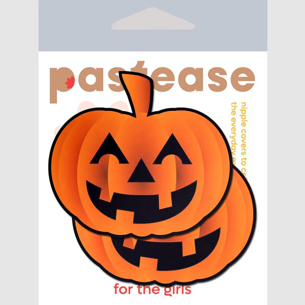 Pumpkin Jack O' Lantern nipple pasties by Pastease.