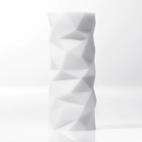 White textured geometric masturbator sleeve.