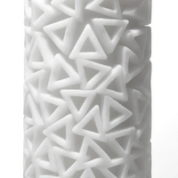 White textured masturbator with triangular protrusions.