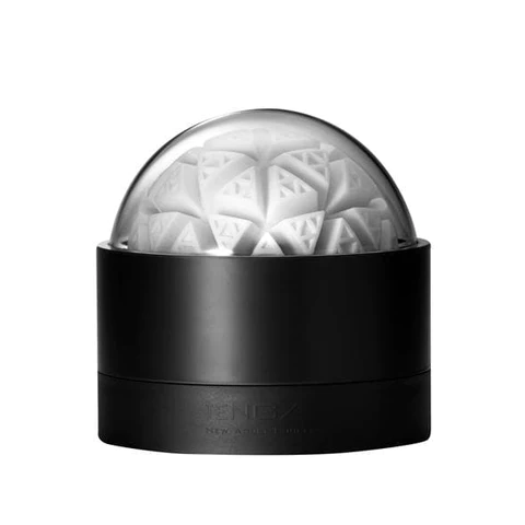Tenga Glacier reusable male masturbator sleeve with geometric interior.