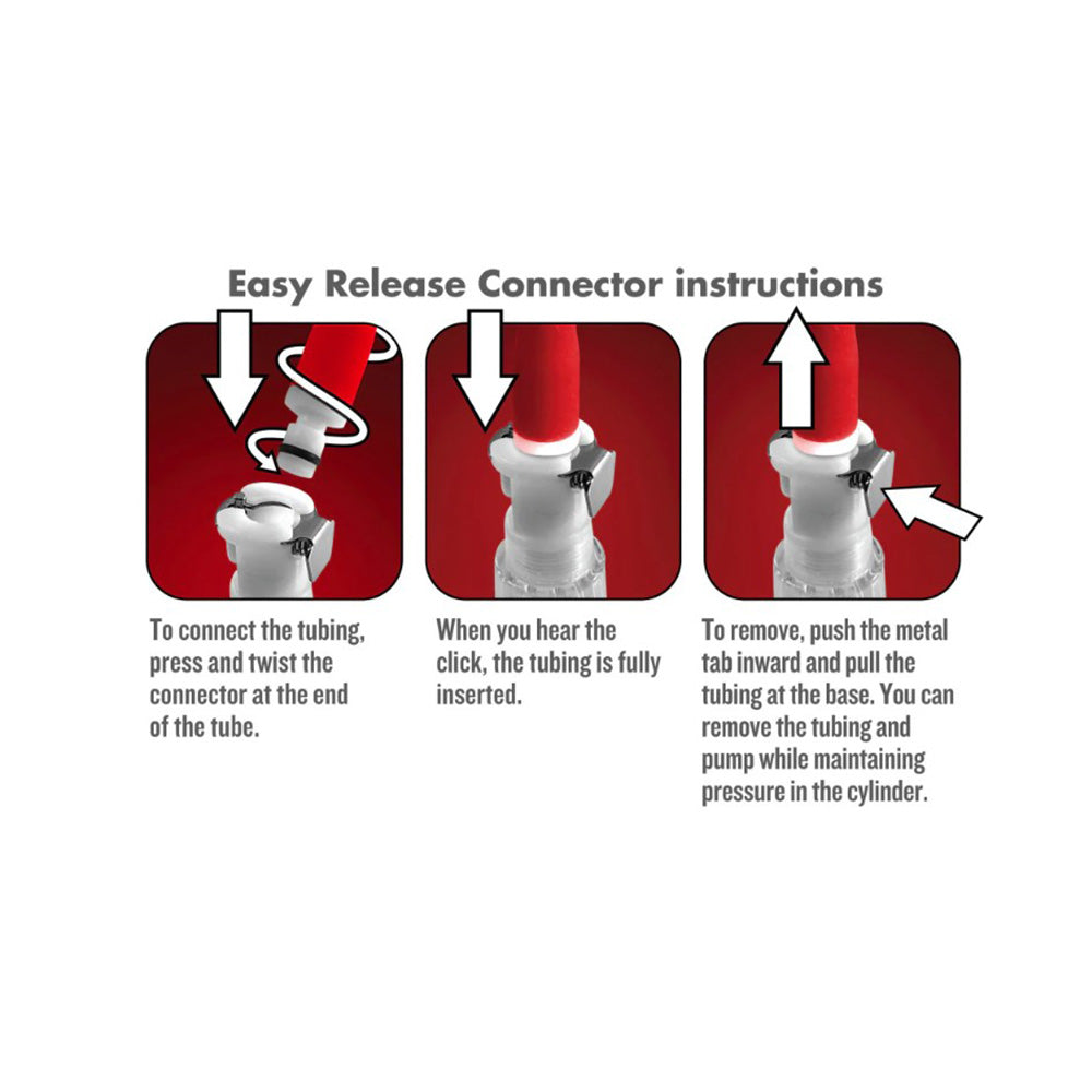Instructions for connecting and disconnecting a pump tube.