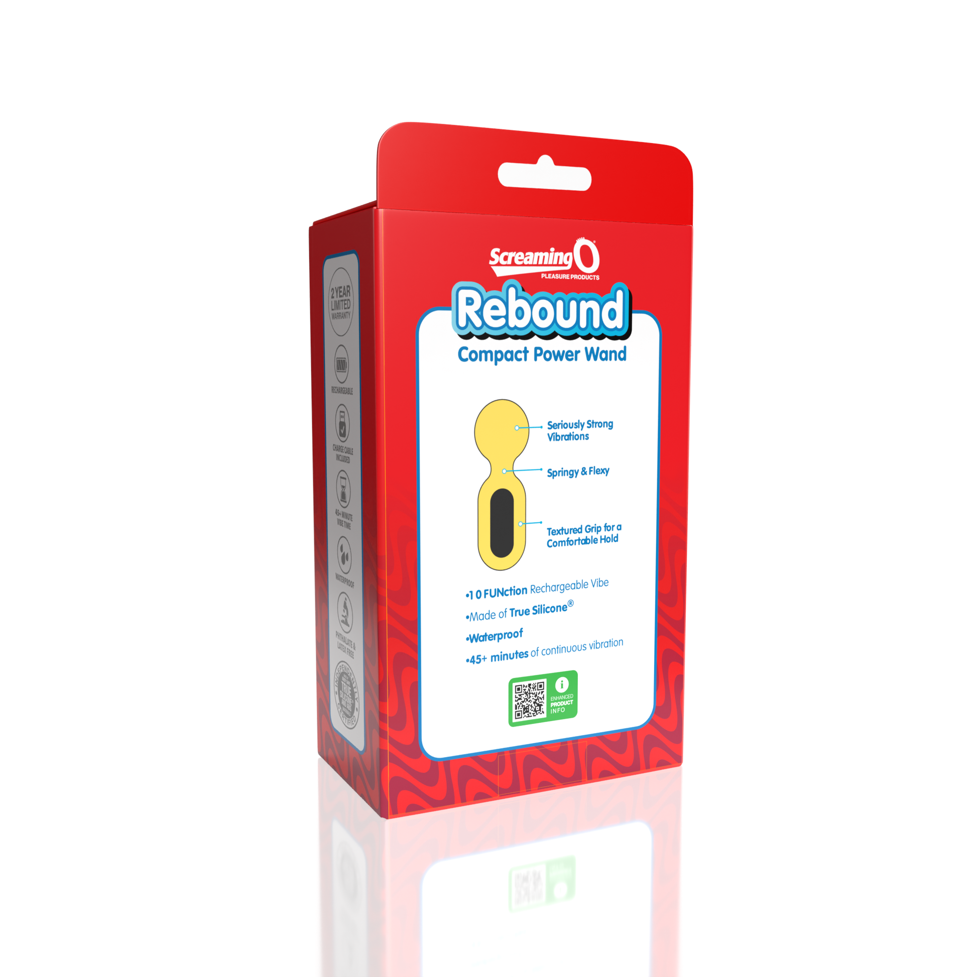 Screaming O Rebound compact power wand made of waterproof silicone.