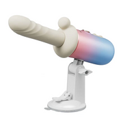 App-controlled vibrator with suction cup mount and gradient coloring.