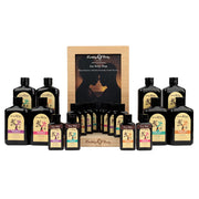 Earthly Body Aphrodisiac Massage Oil and Bubble Bath prepack with display.