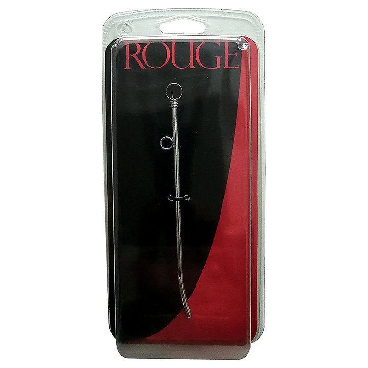 Contoured stainless steel female urethra sound by Rouge Group.