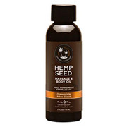 Hemp Seed Massage & Body Oil in Dreamsicle scent.